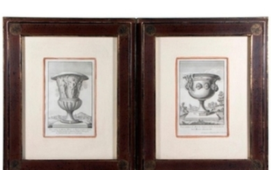 A pair of 18th/19th century lithographs of ancient Roman and Greek vases.