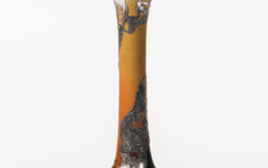 Albert Valentien for Rookwood Pottery Silver Overlay Vase