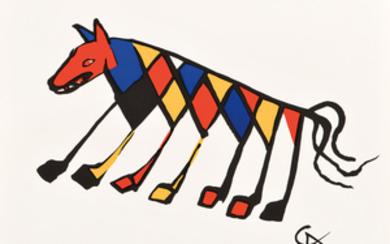 Alexander Calder (American, 1898-1976) Five Plates from the Suite Flying Colors : Beastie , Skybird , Friendship , Skyswirl