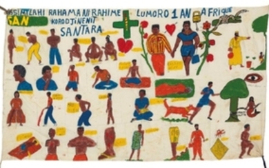 Artist Unknown, 20th Century, Ailment Chart promoting the practice of Docteur Namarabana, Burkina Faso
