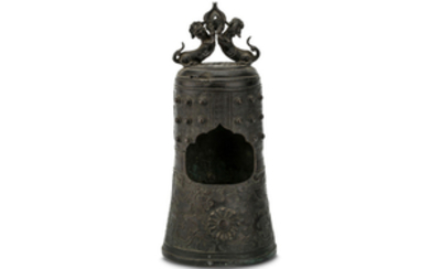 A CHINESE BRONZE BELL-FORM BRAZIER. Ming Dynasty. Of...