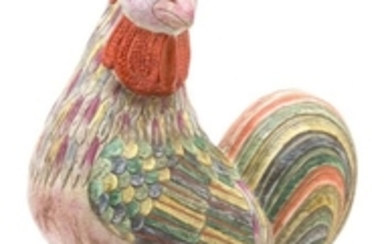A Chinese Export Famille Rose Porcelain Cockerel