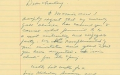 Dwight D. Eisenhower Handwritten Draft