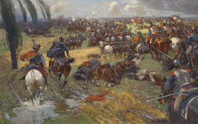 Frantz Roubaud (1856-1928), Battle of the Katzbach, 26 August 1813
