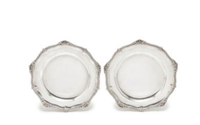 A pair of George III silver plates
