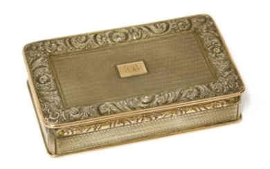 A George IV silver and gold-edged snuff box