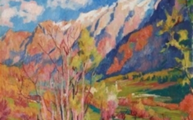 GIOVANNI GIACOMETTI (1868-1933), Paesaggio d'autunno, 1923