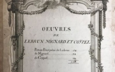[Gravures]. «Oeuvres de Lebrun Mignard et Coÿpel.»…