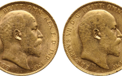 Great Britain, Edward VII, Gold Sovereigns (2)
