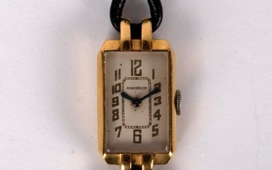 A Jaeger-LeCoultre 18k gold cased wristwatch, the