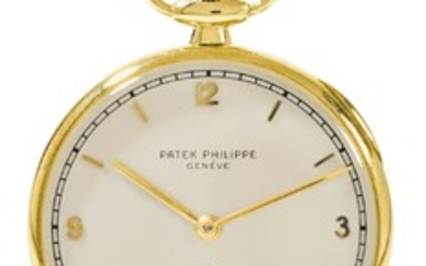 PATEK PHILIPPE | A YELLOW GOLD OPEN FACED WATCH MVT 892319 CASE 699853 MADE IN 1956