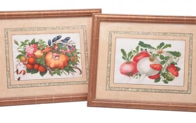 A set of twelve good Chinese gouache 'fruit and flower' paintings