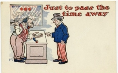 Six anti-Semitic postcards mocking the Jewish "businessman." Early 20th century