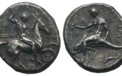Southern Apulia, Tarentum, c. 315-302 BC. AR Nomos (21mm, 7.48g,...