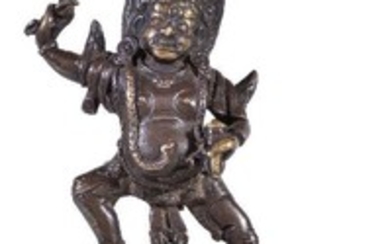 A Tibetan bronze figure of Vajrapani