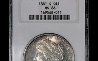 A United States 1881-S Morgan $1 Coin (NGC MS66)