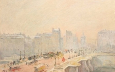 Camille Pissarro (1830-1903), Le Pont-Neuf, effet de neige et brouillard