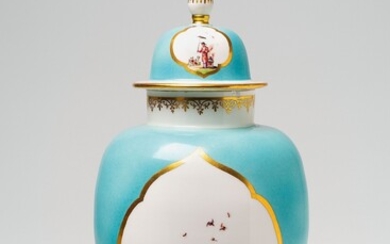 A Meissen porcelain vase and cover with Augustus Rex mark