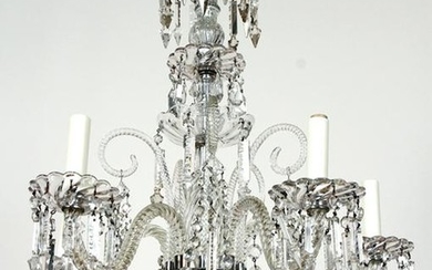 SIX ARM FRENCH CRYSTAL CHANDELIER ATTR. BACCARAT