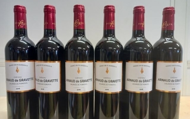 6 bouteilles de Lalande de Pomerol 2016 Château... - Lot 41 - Enchères Maisons-Laffitte