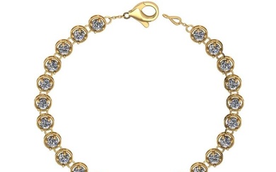 6.00 Ctw SI2/I1 Diamond Ladies Fashion 18K Yellow Gold Tennis Bracelet