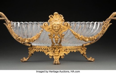 61041: A Baccarat-Style Gilt Bronze-Mounted Glass Cente