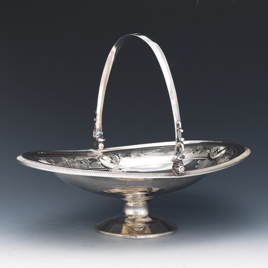 Rare Antique Gorham For Tiffany & Co. Sterling Silver Pedestal Cake Basket, ca. 1863-1890's, Tiffany & Co. Replacement Value Report #480038
