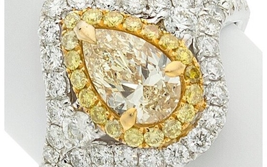 74041: Colored Diamond, Diamond, White Gold Ring Stone
