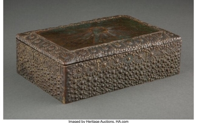 79041: Rare Tiffany Studios Patinated Bronze Volcano Hu