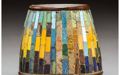 79041: Tiffany Studios Mosaic Favrile Glass and Patinat