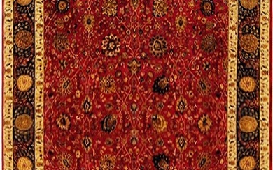 8 x 10 Red Quality Silk & Wool Indian Rug