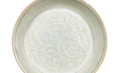 A CARVED QINGBAI ‘FLORAL’ BRUSH WASHER, SOUTHERN SONG DYNASTY (1127-1279)