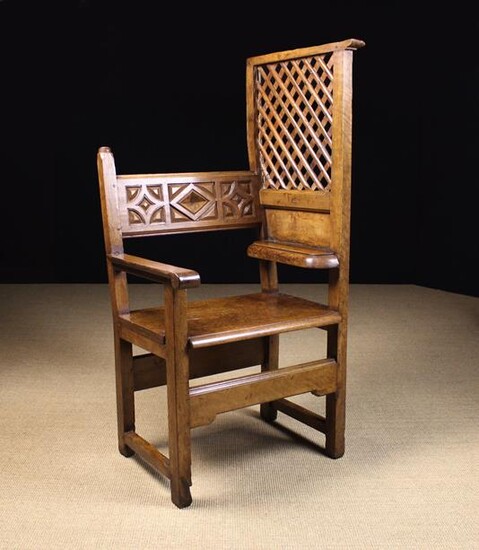 An 18th Century Spanish Walnut Confessional Chair.