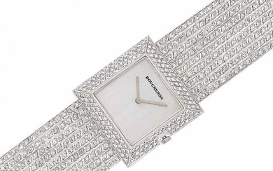 White Gold and Diamond Wristwatch, Boucheron, France