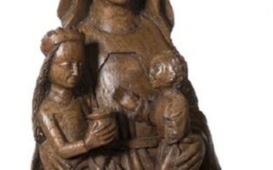 Virgin and Child with Saint Anne Carved wooden