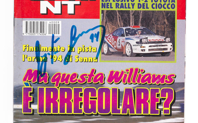 A 1994 issue of Auto Sprint signed on the cover...