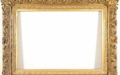 A 19th Century Continental giltwood and gesso frame...