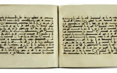 A BOUND GROUP OF TWENTY-NINE LEAVES FROM SEVEN SURAHS