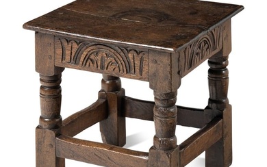 A Charles II Oak Child's Joint Stool