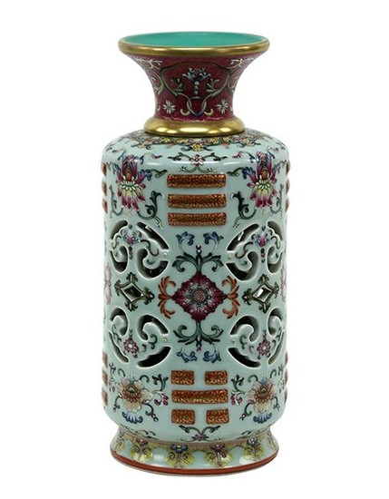 A Chinese Celadon Glazed Porcelain Vase..