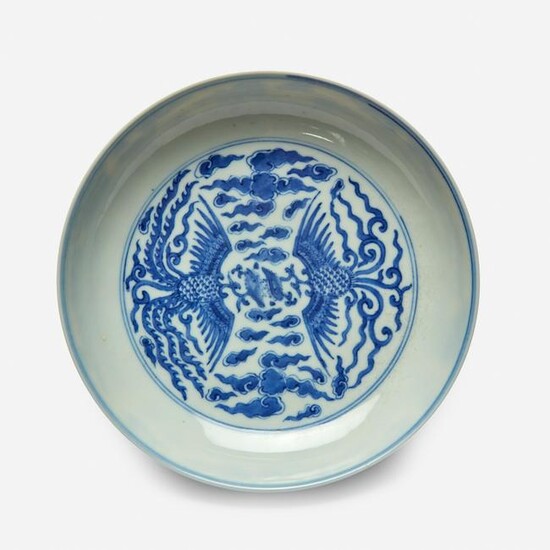 A Chinese blue and white porcelain "Double-Phoenix"