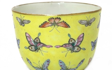 A Chinese famille rose teacup