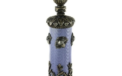 A Faberge style guilloche enamel
