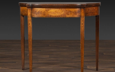 A Federal Figured and Inlaid Mahogany Games Table