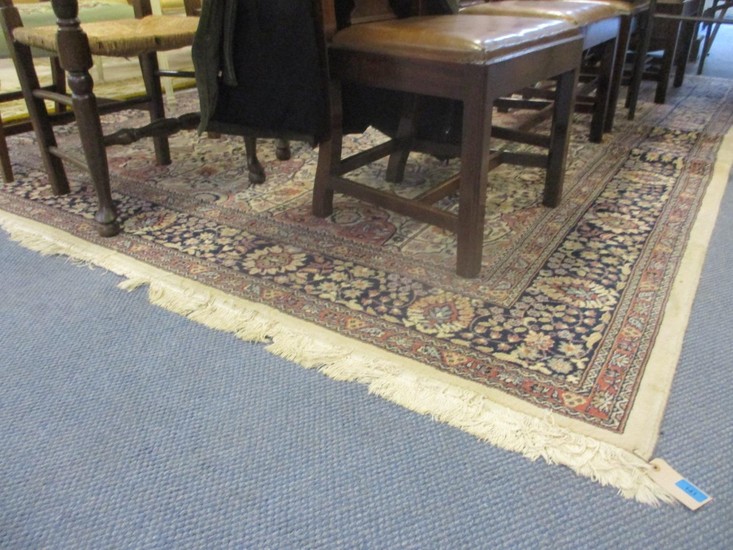 A Ferraghan woollen carpet with multiguard borders, cream gr...