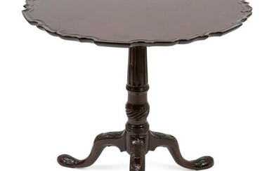 A George III Style Mahogany Tilt-Top Table Height 27