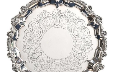 A George III and Later Silver Waiter, Probably by William...
