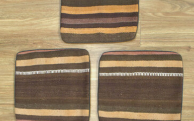 A HANDKNOTTED PURE WOOL 5 PIECE PERSIAN KILIM CUSHIONS