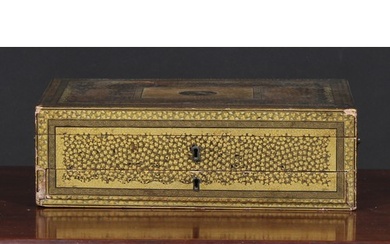A Japanese black lacquer and parcel gilt rectangular games o...
