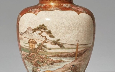 A Kyoto Satsuma-Vase. Late 19th century